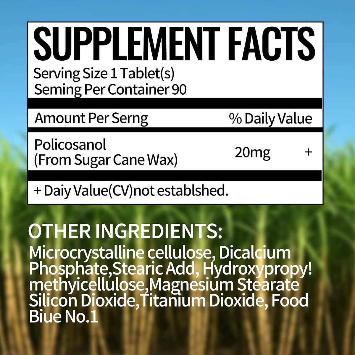 Dr. Brian Policosanol 20mg | Heart & Cholesterol Health Food Supplement - 90 Vegan Tablets - görsel 6