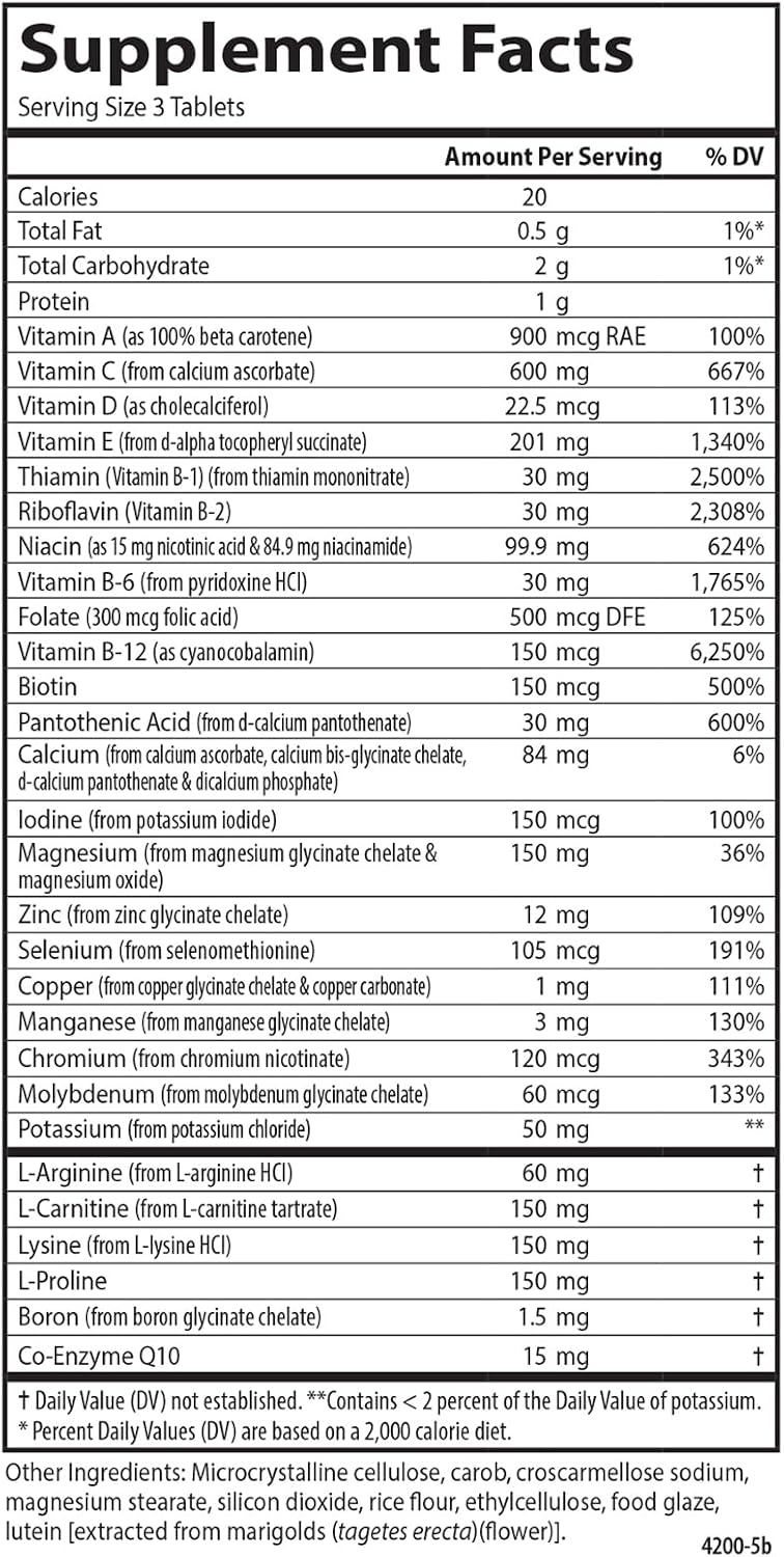 Carlson - Cardio Complete, Advanced Multivitamin, Heart Health, Circulatory Support, 90 Tablets - görsel 5
