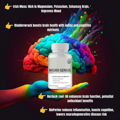 Neuro Genius Advanced Cognitive Support Supplement to Unlock Brain Potential