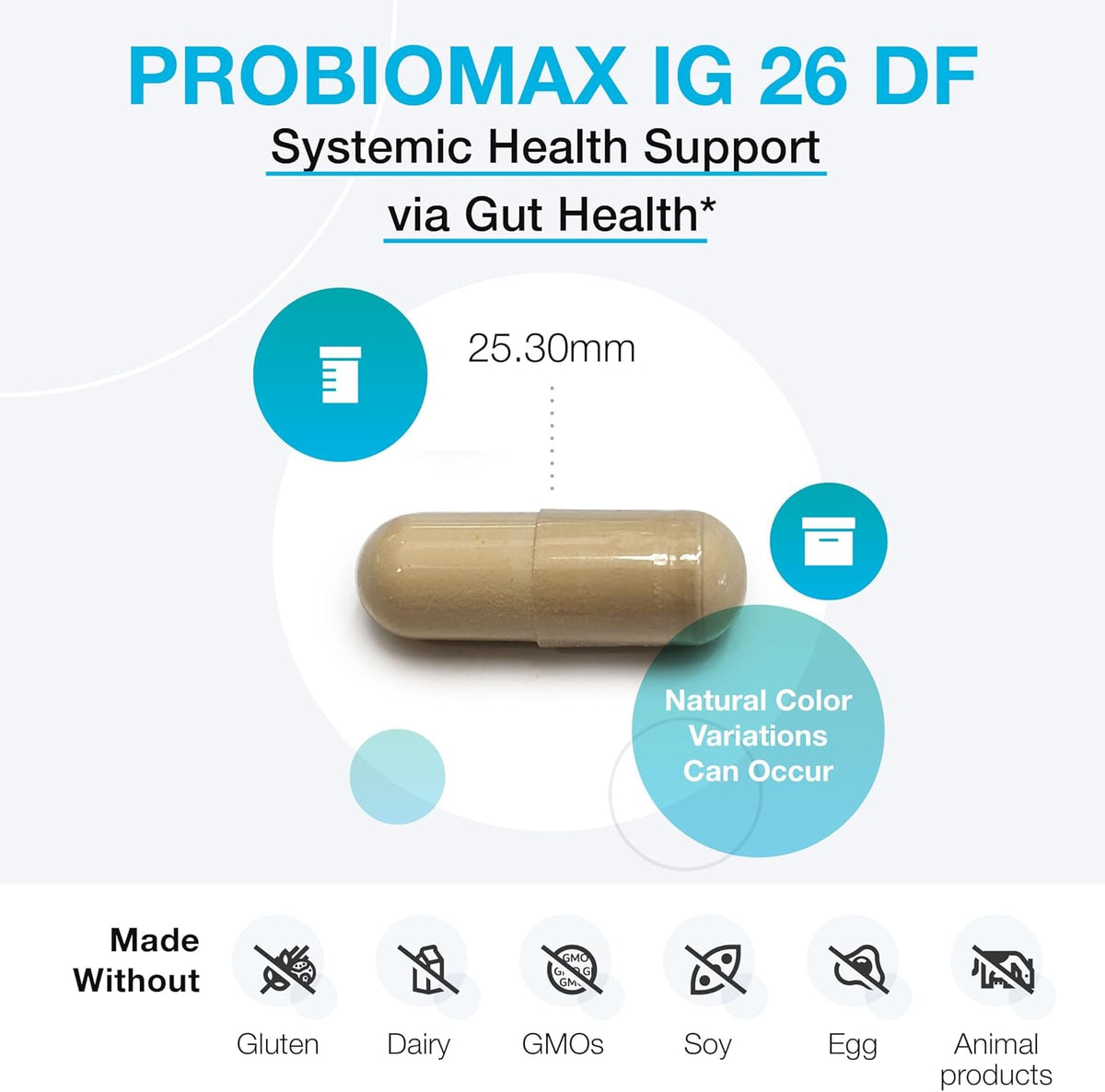 XYMOGEN ProbioMax IG 26 - Immunised Egg Powder & Bacillus Coagulans, 120 Capsules - görsel 4