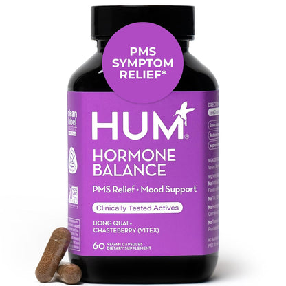 HUM Hormone Balance – Chasteberry & Dong Quai, 60 Vegan Capsules for Women