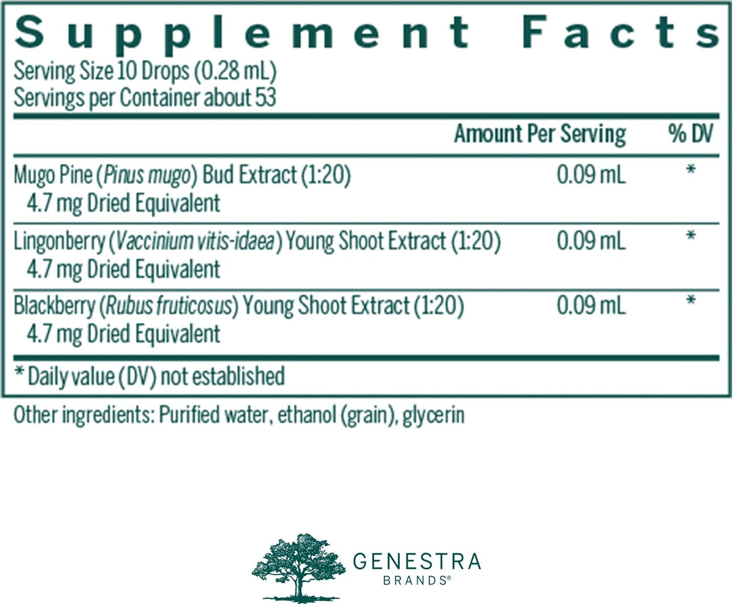 Genestra Brands Osteo-gen | Mugo Pine, Lingonberry, and Blackberry Herbal Supplement | 15 ml - görsel 2