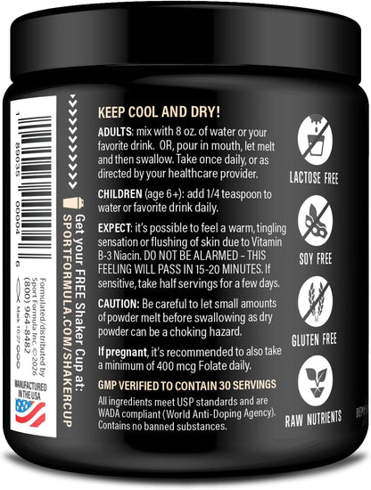 Sport Formula 99 Multivitamin Powder - Keto Drink Mix with BCAA, Electrolytes, B Complex & Digestive Enzymes (Orange Burst)