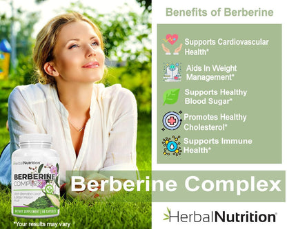 Berberine 1250mg Complex with Banaba and Bitter Melon – 120 Capsules