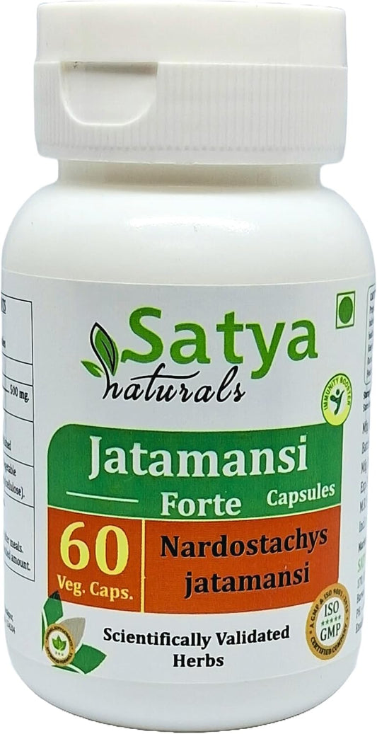 Jatamansi Forte Capsules 500 mg – 60 Veg Capsules – Ayurvedic Herbal Supplement
