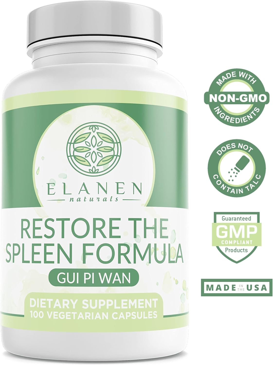 Elenan Naturals GUI Pi Wan - Third-Party Tested Traditional Chinese Herbal Supplement - 100 Vegetable Capsules - görsel 2