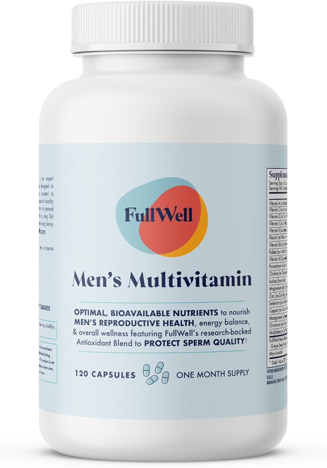 FullWell Men's Multivitamin - Daily – Reproductive Health Support : Contains vitamin K2 and pantothenic acid to – Image 1