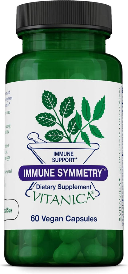 Vitanica Immune Symmetry – Immune Support Food Supplement with Vitamins A, C & B6 – Vegan – 60 Capsules