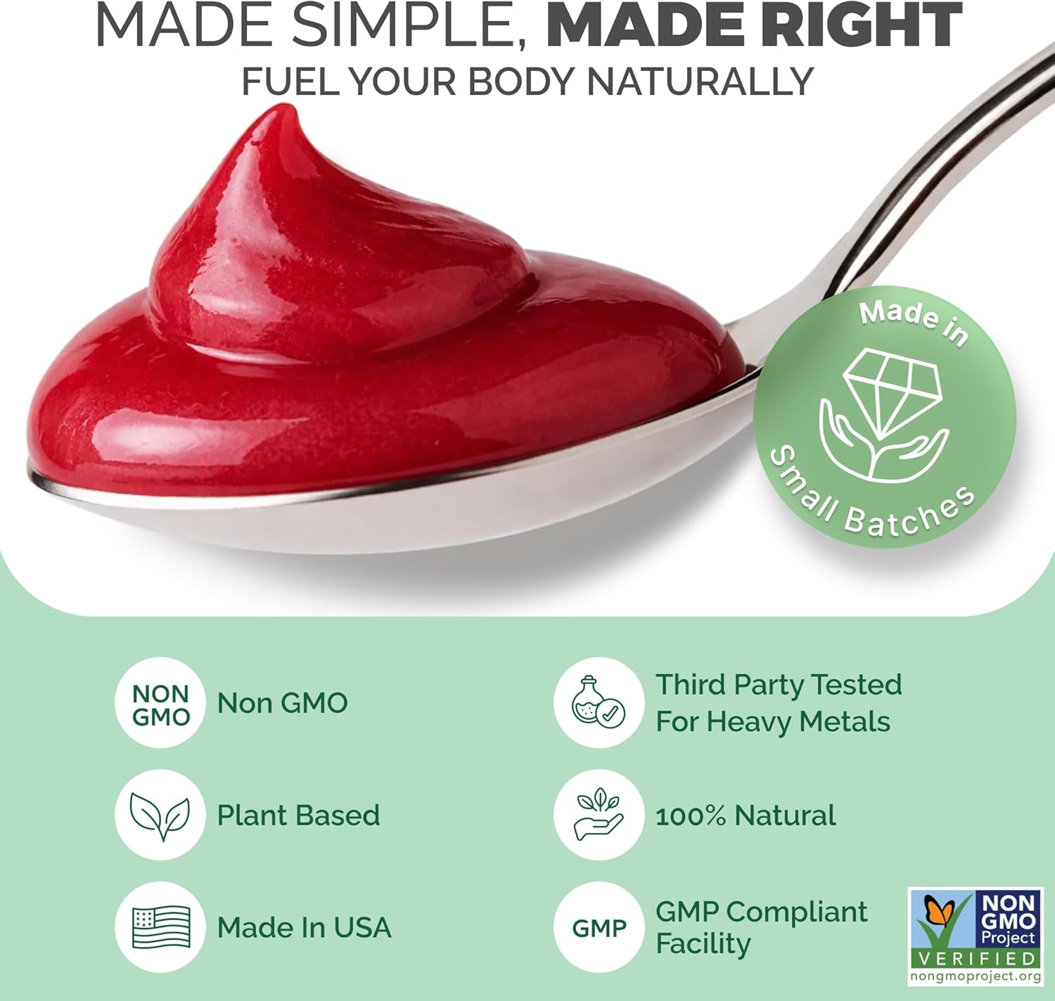 Wildcrafted Irish Sea Moss Gel, Mixed Berry - 1 Jar - görsel 4