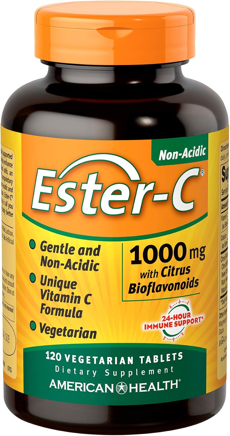 American Health Ester-Vitamin C with Citrus Bioflavonoids 1000mg, 180 Veg Tabs - görsel 8
