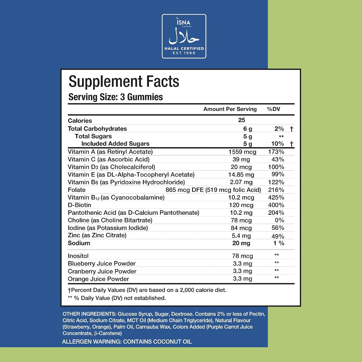 Noor Vitamins Halal Adult Multivitamin Gummy with Organic Fruit Blend – 90 Count - görsel 2