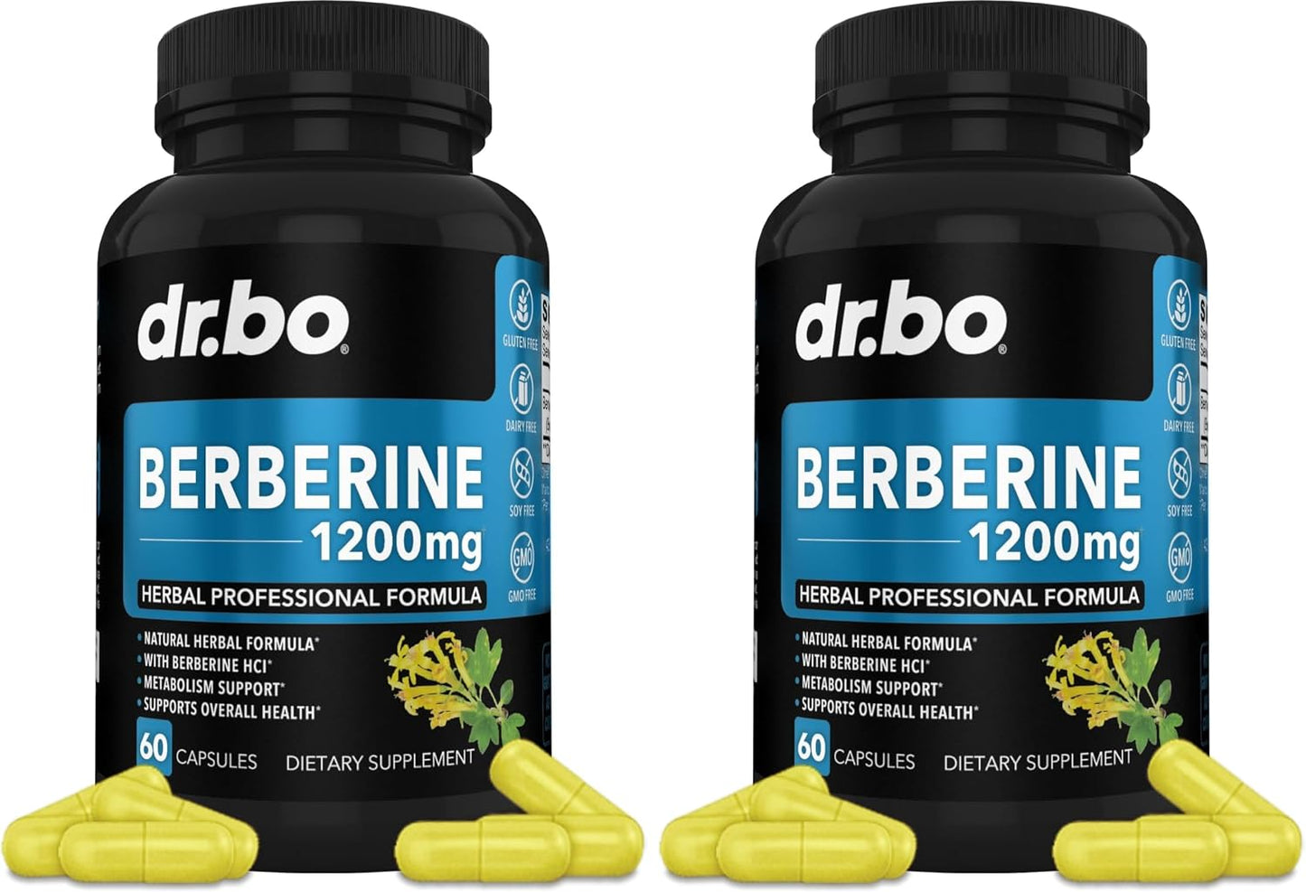 Berberine HCL 1200mg Capsules | Metabolic Support Supplement | DR. BO - 60 Vegan Capsules - görsel 10