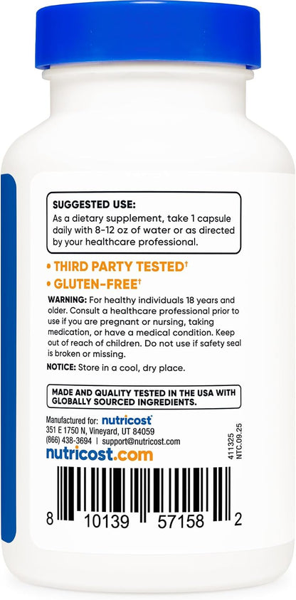 Nutricost N-Acetyl L-Tyrosine (NALT) 350mg, – May help maintain alertness and reaction time – Image 4
