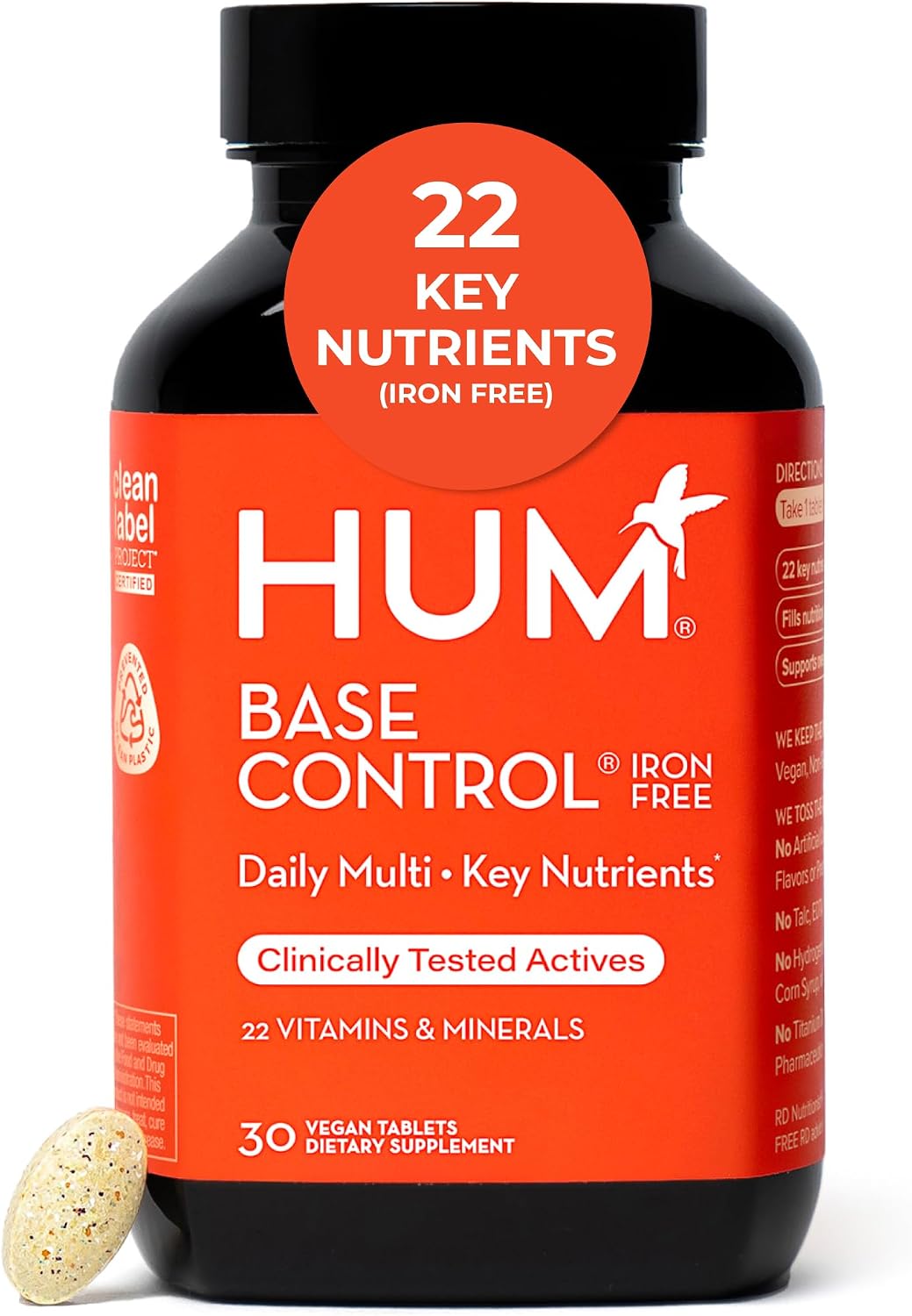 HUM Base Control Multivitamin for Women with – Vitamin C: Contributes to the normal function of the immune system – Image 1