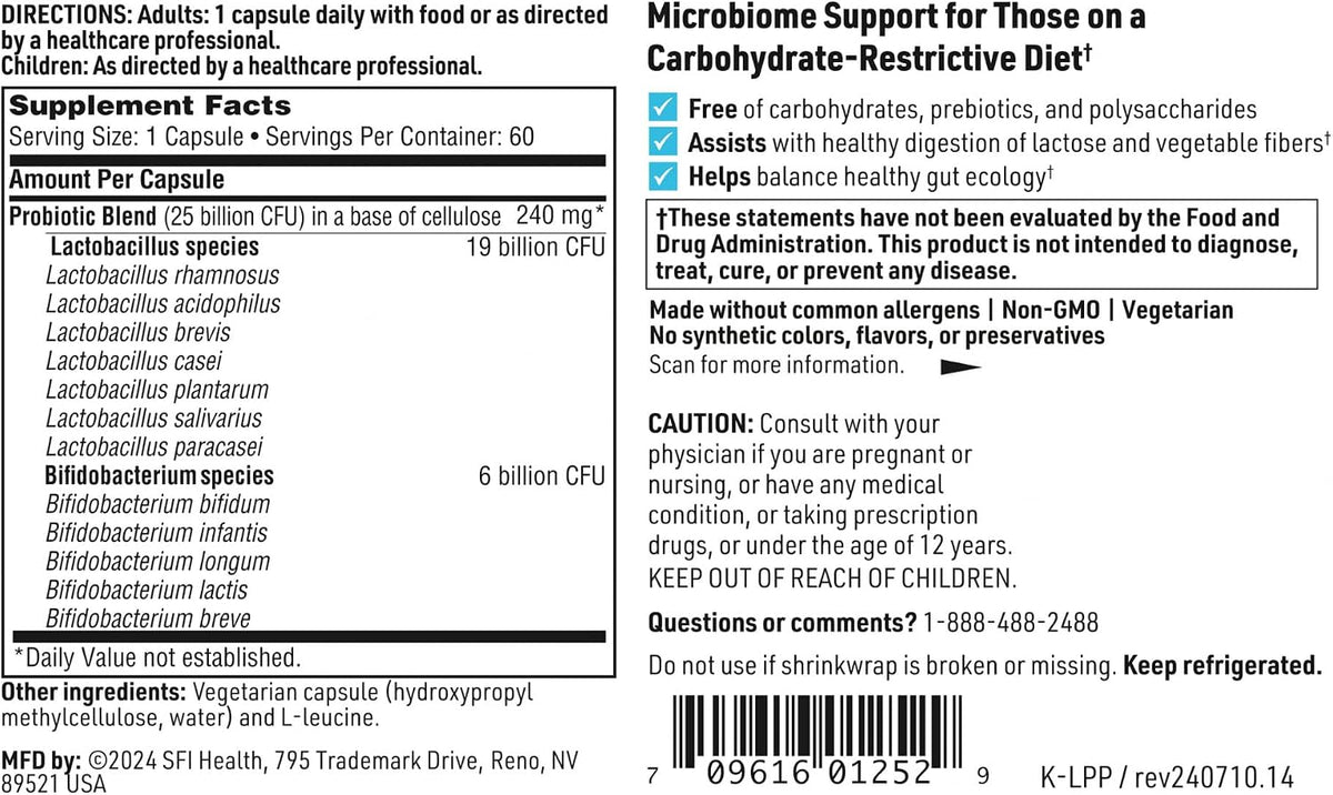 SFI Health Ther-Biotic LactoPrime Plus - Probiotic for Digestive Health - 60 Capsules - görsel 5