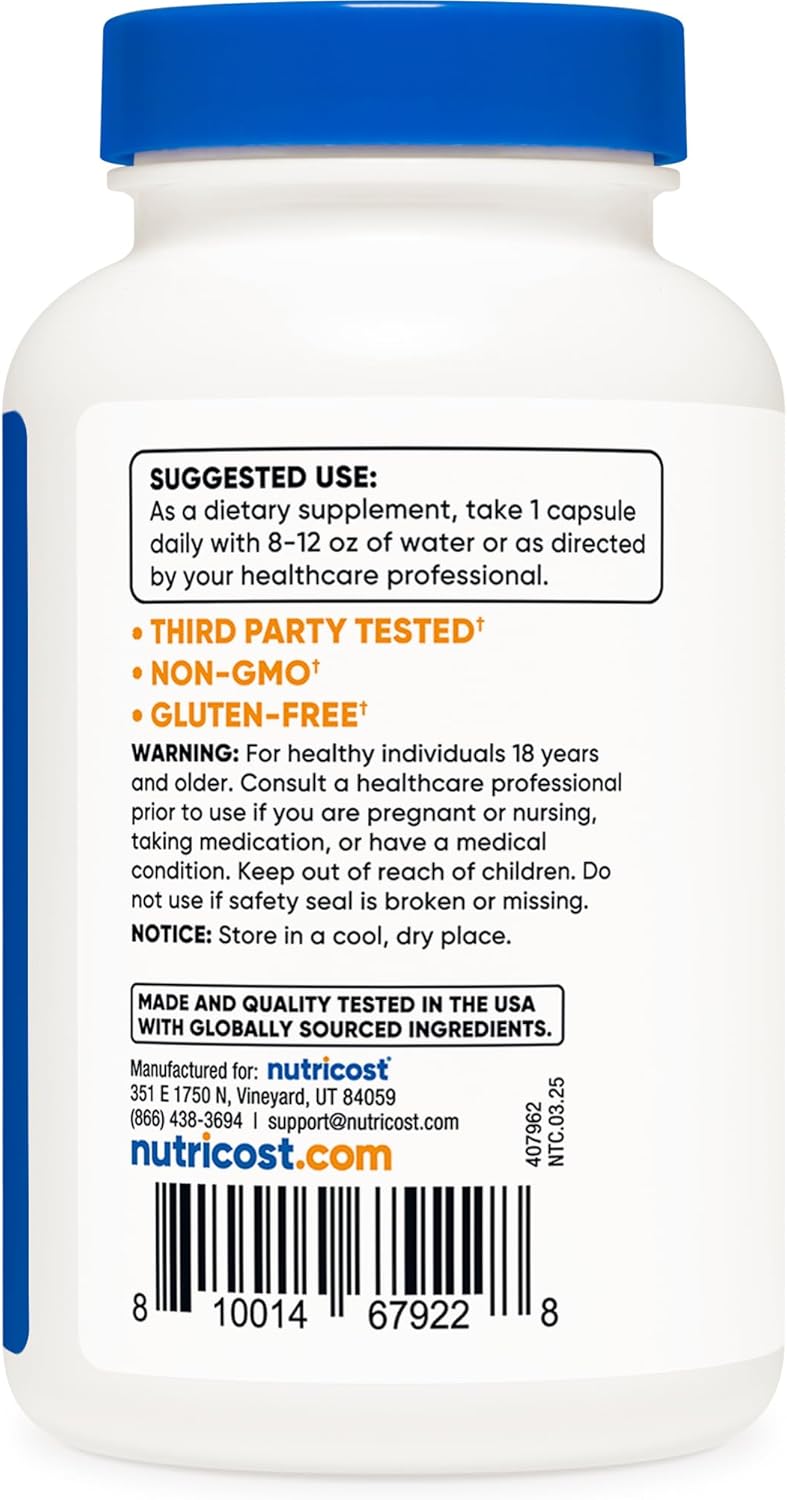 Nutricost Folic Acid (Vitamin B9) 1000 mcg – 240 Capsules (3-Pack) - görsel 4