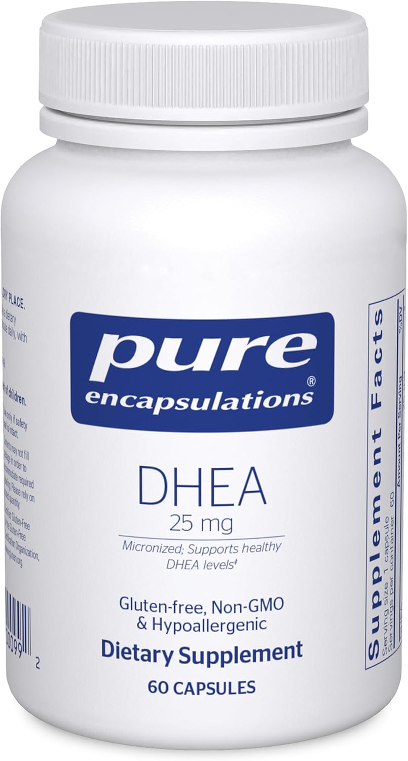 Pure Encapsulations DHEA 25 mg – Micronised DHEA Supplement for Hormone Balance, Immune Support, and Metabolism - görsel 1