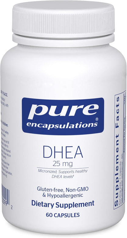 Pure Encapsulations DHEA 25 mg – Micronised DHEA Supplement for Hormone Balance, Immune Support, and Metabolism