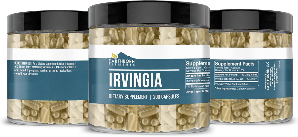 Earthborn Elements Irvingia 200 Capsules, Pure & Undiluted, No Additives - görsel 4