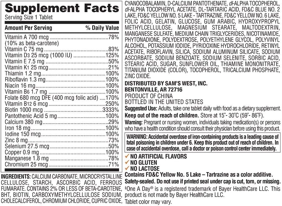 Members Mark Women's Daily Multivitamin (275 Tablets) - görsel 2