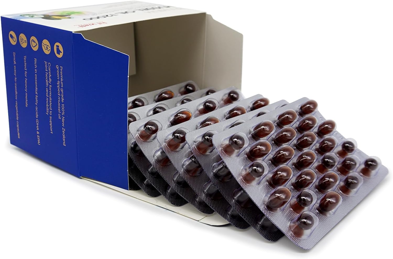 Hi Well Premium New Zealand Green-Lipped Mussel Oil - 200 Soft gel capsule Capsules - görsel 6