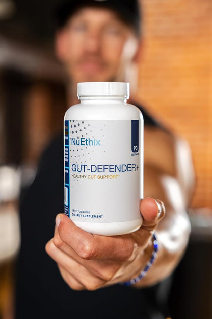 NuEthix Formulations Gut Defender+ Microbiome Balance Food Supplement, 180 Capsules, 90 Servings
