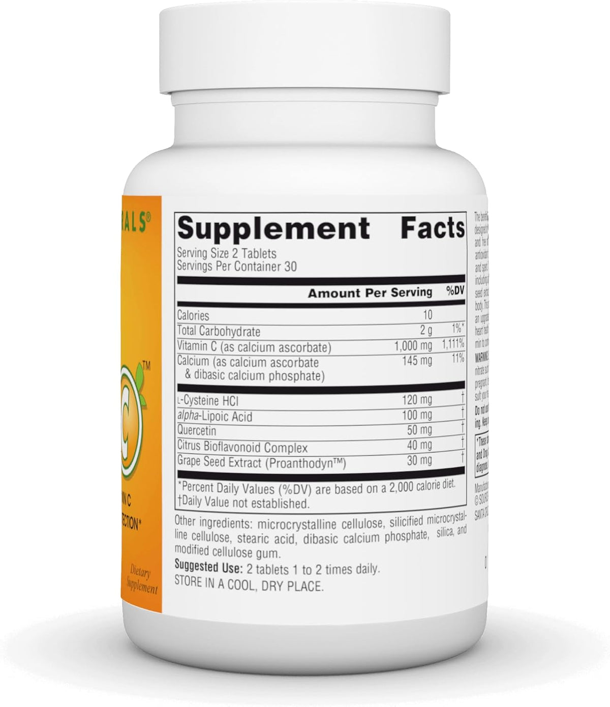 Source Naturals Systemic C, 500mg – 60 Tablets - görsel 2