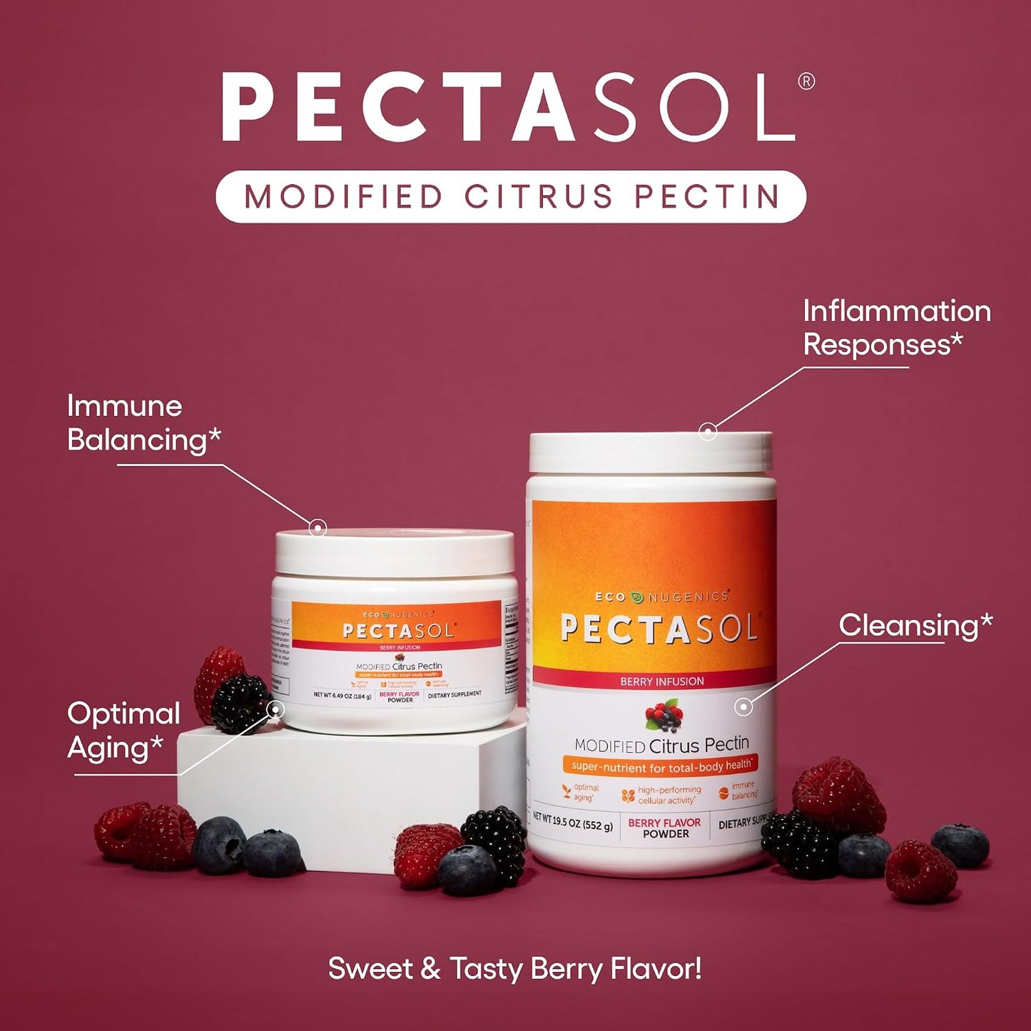 PectaSol Modified Citrus Pectin – Berry Powder, 551g - görsel 3