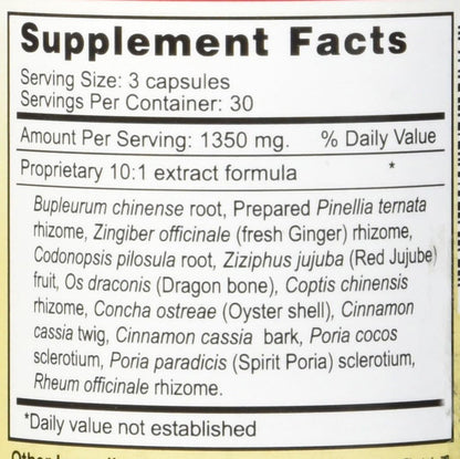 Jing Herbs Bupleurum & Dragon Bone 90 Capsules