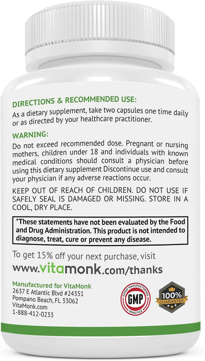 VitaMonk MitoTrax - Mitochondrial Support with PQQ, CoQ10, and ALCAR