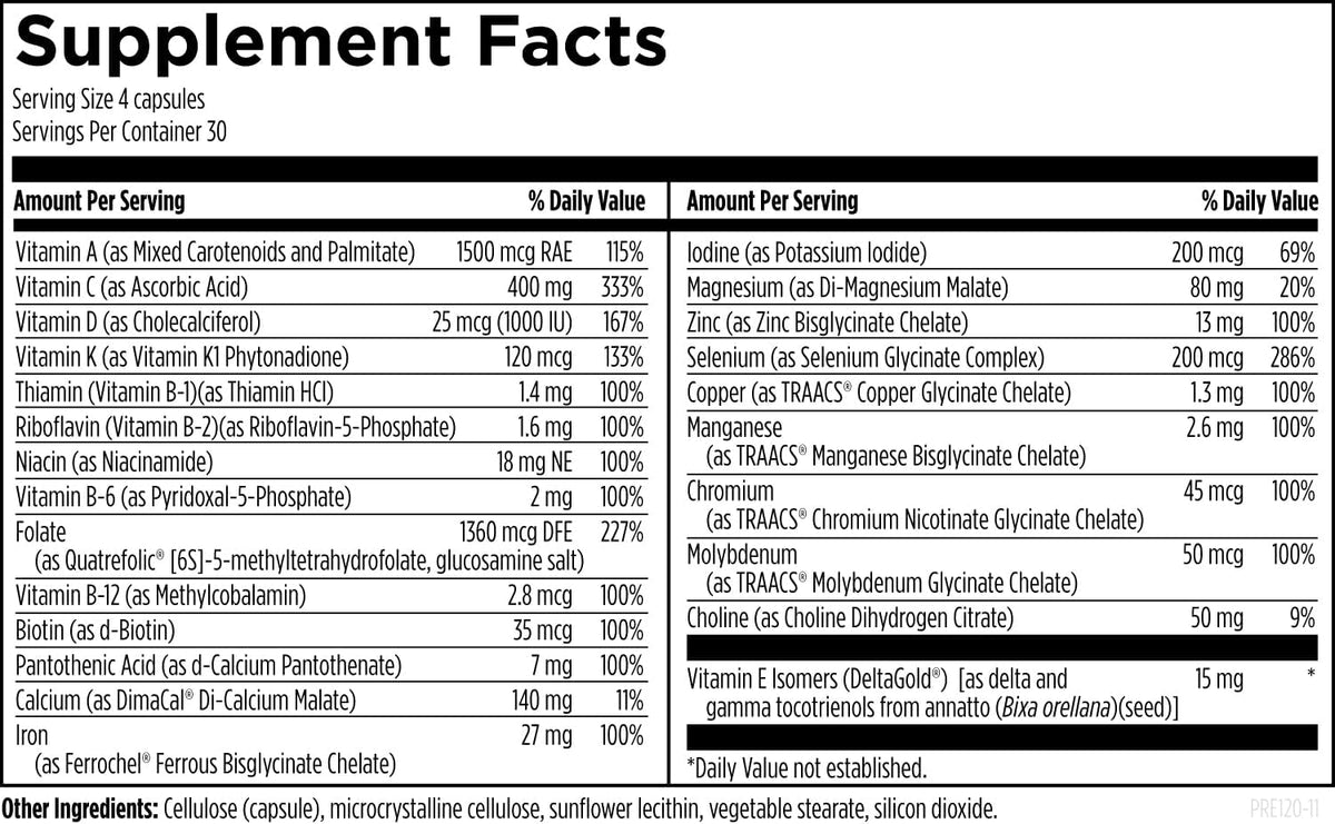 Designs for Health Prenatal Pro Methylated Multivitamin for Women (120 Capsules) - görsel 5