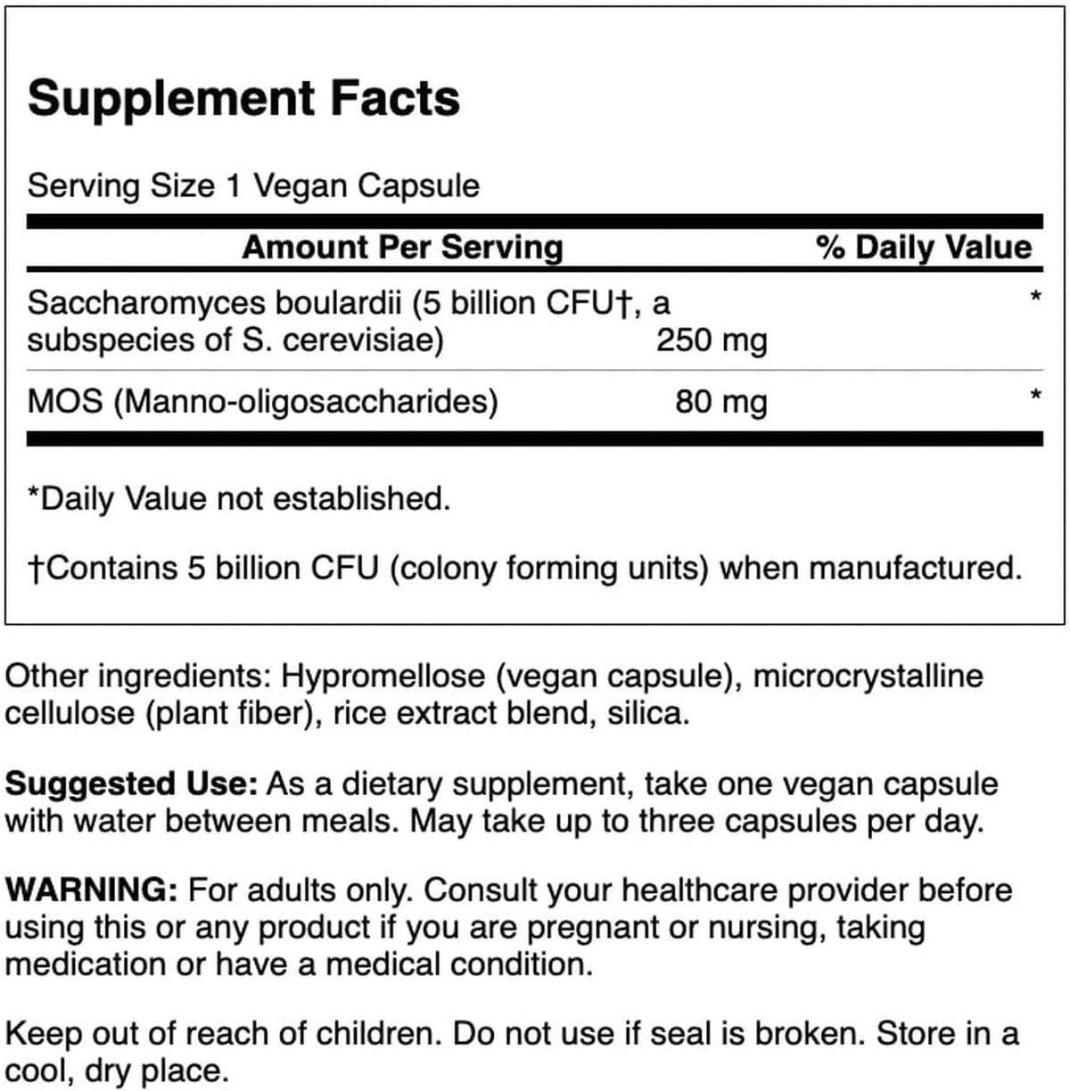 Swanson Saccharomyces Boulardii 5 Billion CFU, 30 Veg Capsules - görsel 2