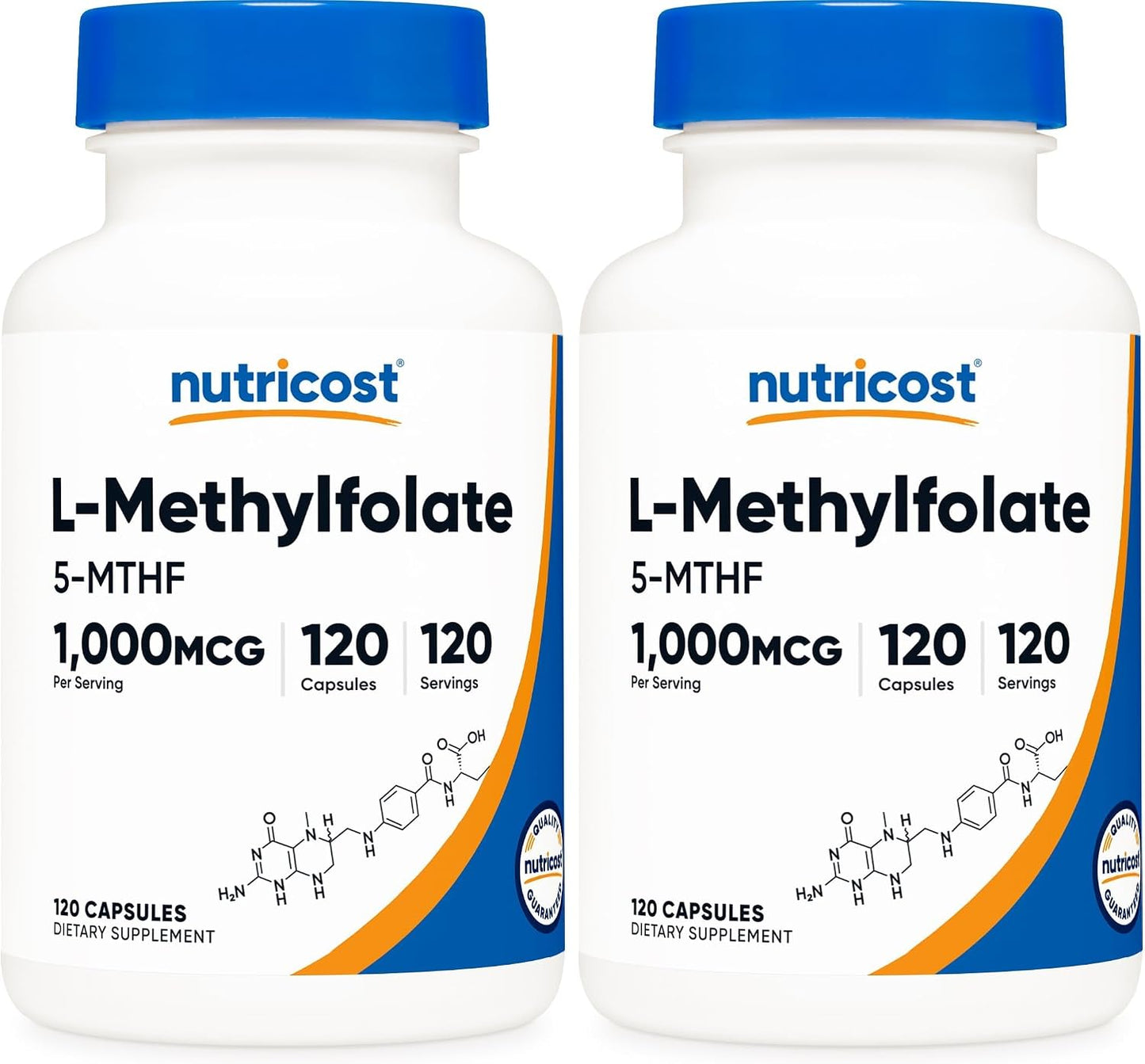 Nutricost Methylfolate 1000 mcg, 120 Vegetarian Capsules – Gluten-Free, Non-GMO (Active Folate) - görsel 9