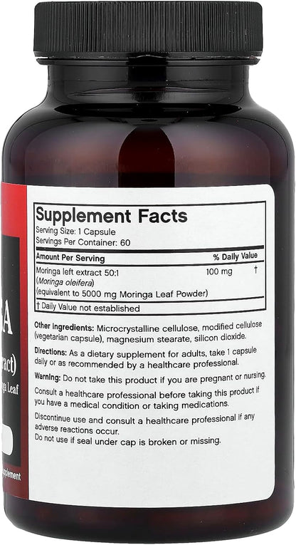 Futurebiotics Moringa 5000mg, 60 Vegetarian Capsules