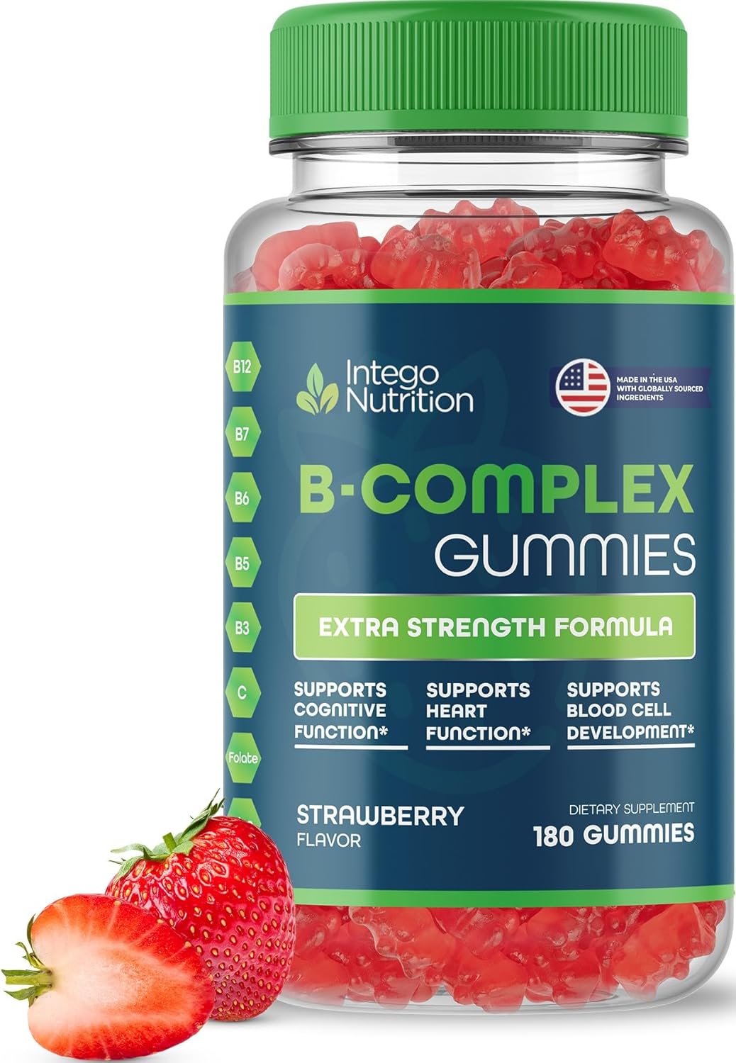 Vitamin B Complex Gummies for Adults, B Complex Supplement with Vitamin A, C, Biotin, Zinc, 60 Gummies - görsel 7