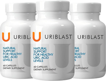 Natural Uric Acid Supplement with Turmeric, Bilberry Extract & Tart Cherry – 180-Day Supply