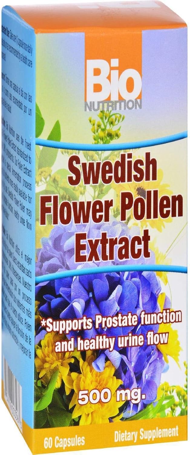 Bio Nutrition Swedish Flower Pollen Extract, 500 mg, 60 Capsules - görsel 1