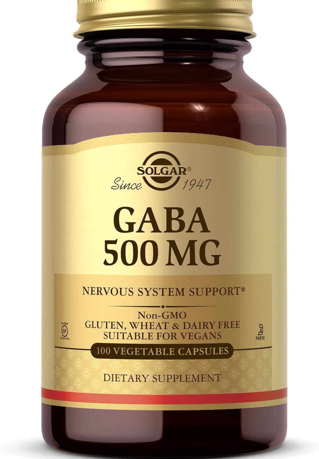 Solgar GABA 500 mg Vegetable Capsules – 100 Capsules - görsel 1