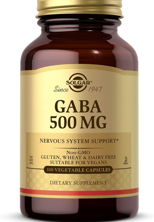 Solgar GABA 500 mg Vegetable Capsules – 100 Capsules