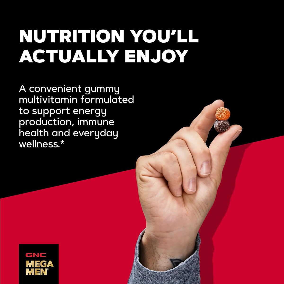 GNC Mega Men Multivitamin Gummy – Mixed Berry (120 Count) - görsel 4