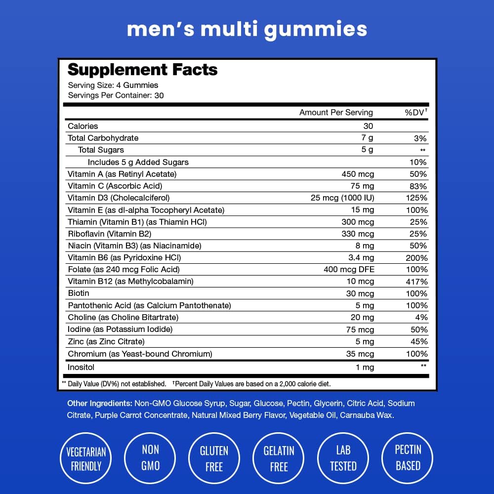 NutraChamps Multivitamin for Men, 240 Gummies (2-Pack) - Gummy Vitamins - görsel 2
