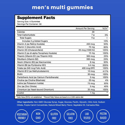 NutraChamps Multivitamin for Men, 240 Gummies (2-Pack) - Gummy Vitamins