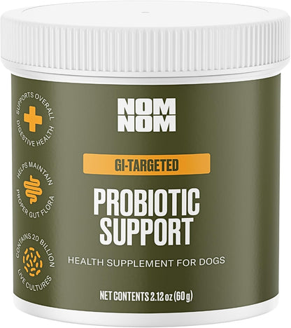 Nom Nom Full Spectrum Probiotic Support for Dogs - Prebiotic Fibre and Inulin Powder Blend