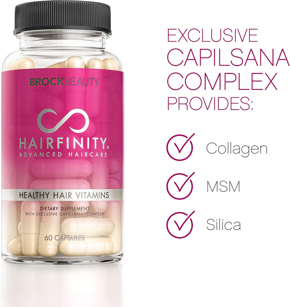 Hairfinity Hair Vitamins - Biotin, Amino Acids, and Capilsana Complex - Vegan - 60 Capsules - görsel 3