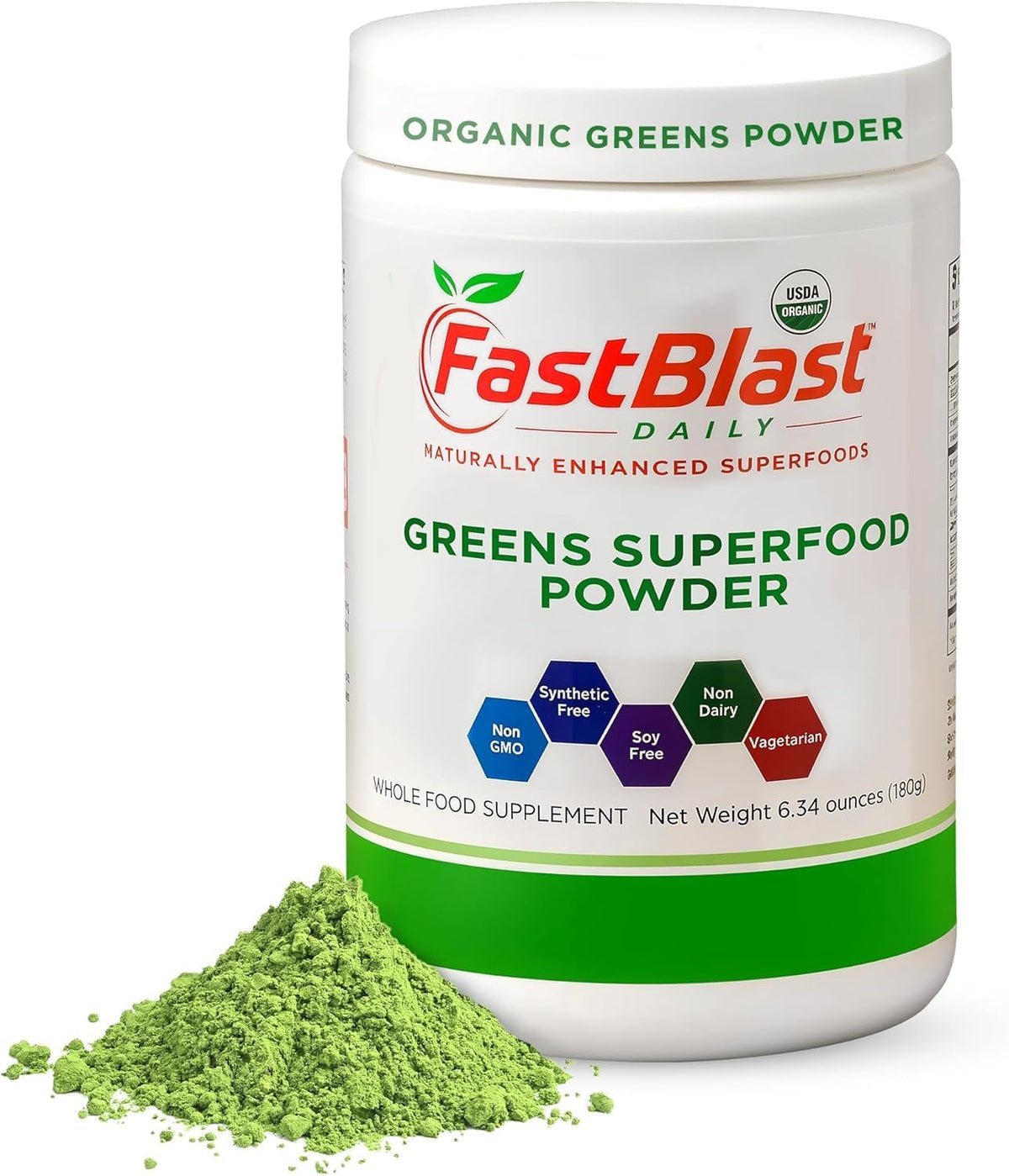FastBlast Organic Super Greens Powder – Over 30 Superfoods with Probiotics, 180g - görsel 9