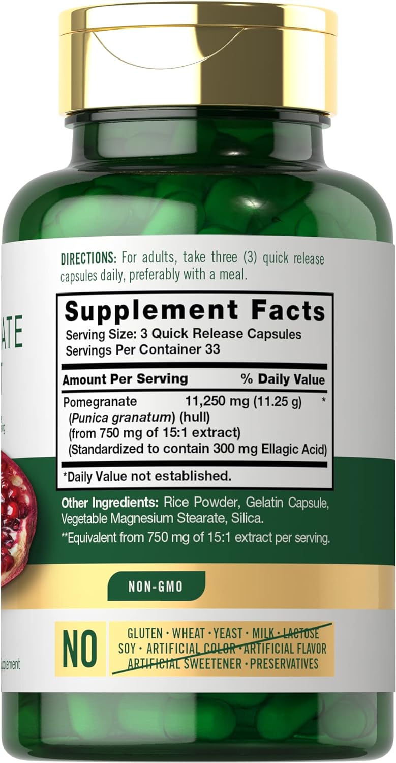 Carlyle Pomegranate Extract – 100 Capsules, Non-GMO, Gluten-free - görsel 2