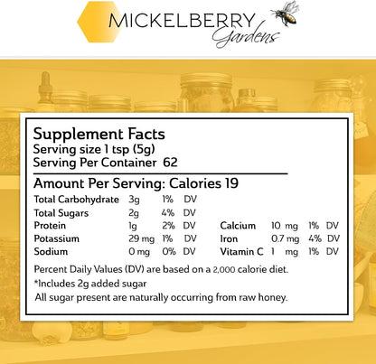 Mickelberry Gardens Bee Pollen Granules – 312 g, Raw Superfood, Protein Rich