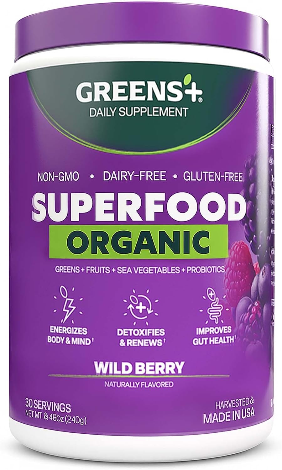 Greens+ Organic RAW Superfood Powder (240 g) - görsel 9