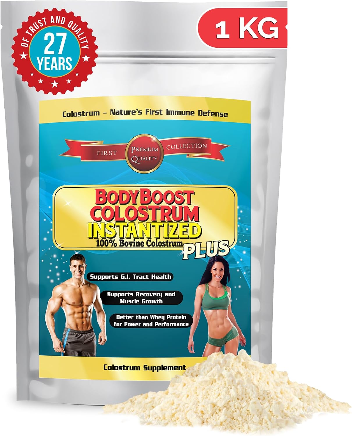 BodyBoost Colostrum Instantised – 99.5% Bovine Colostrum Powder (1 kg) - görsel 1