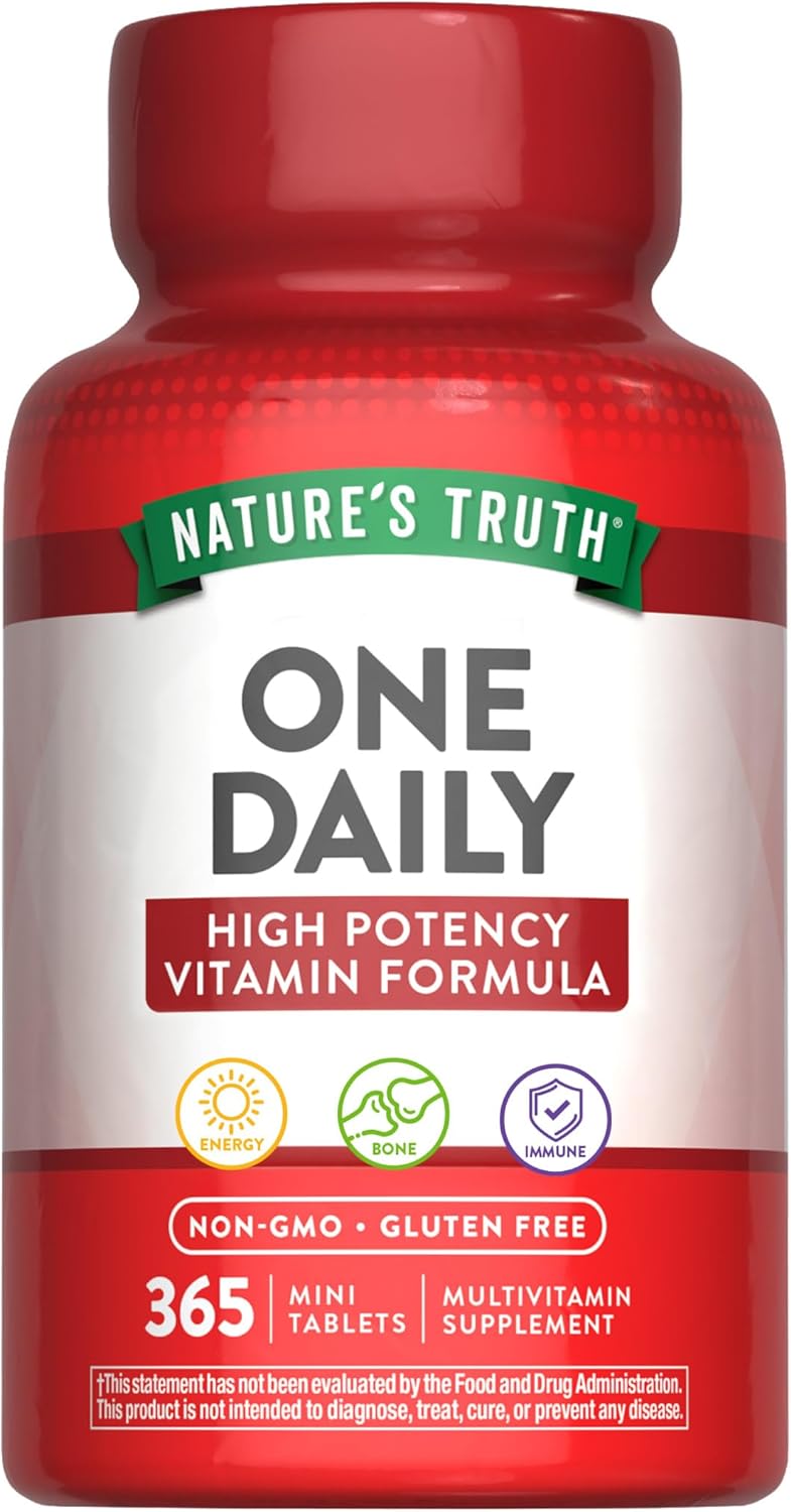 Nature's Truth One Daily Multivitamin for Men and Women | 365 Mini Tablets | Non-GMO & Gluten-Free Supplement - görsel 1